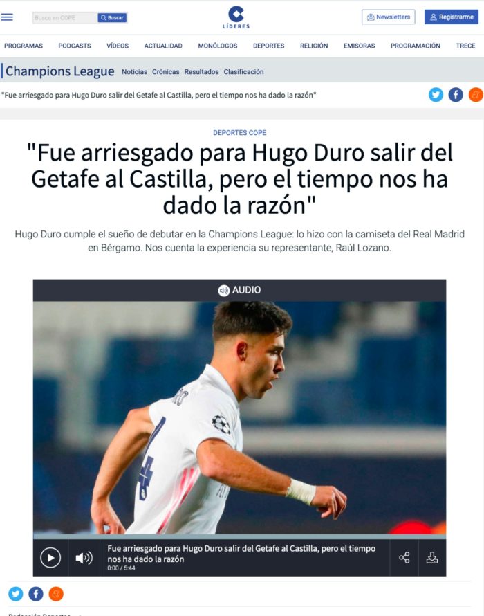 Imagen de la entrevista a Raúl Lozano sobre Hugo Duro