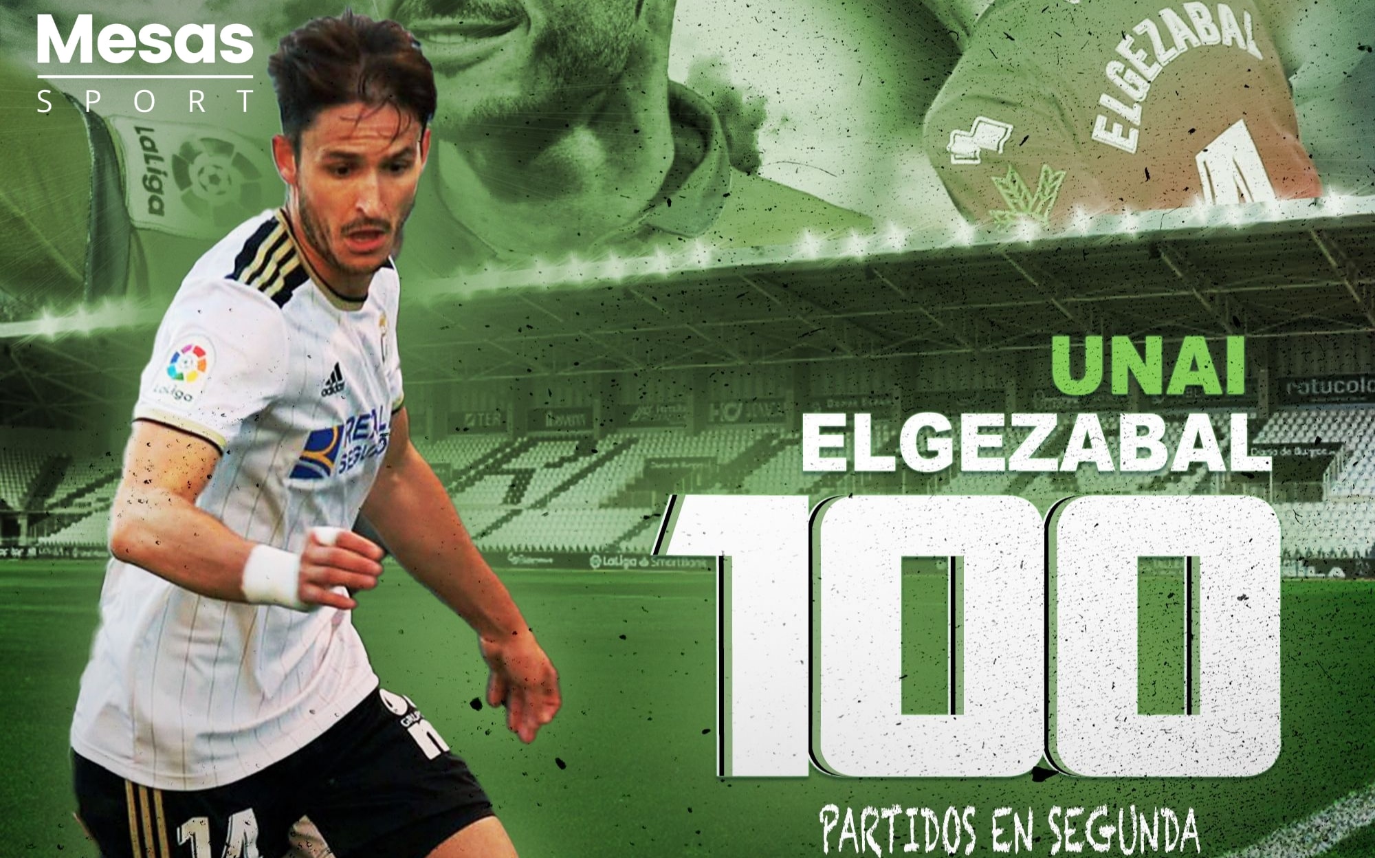 Imagen de Unai Elgezabal en sus 100 partidos en La Liga Smartbank