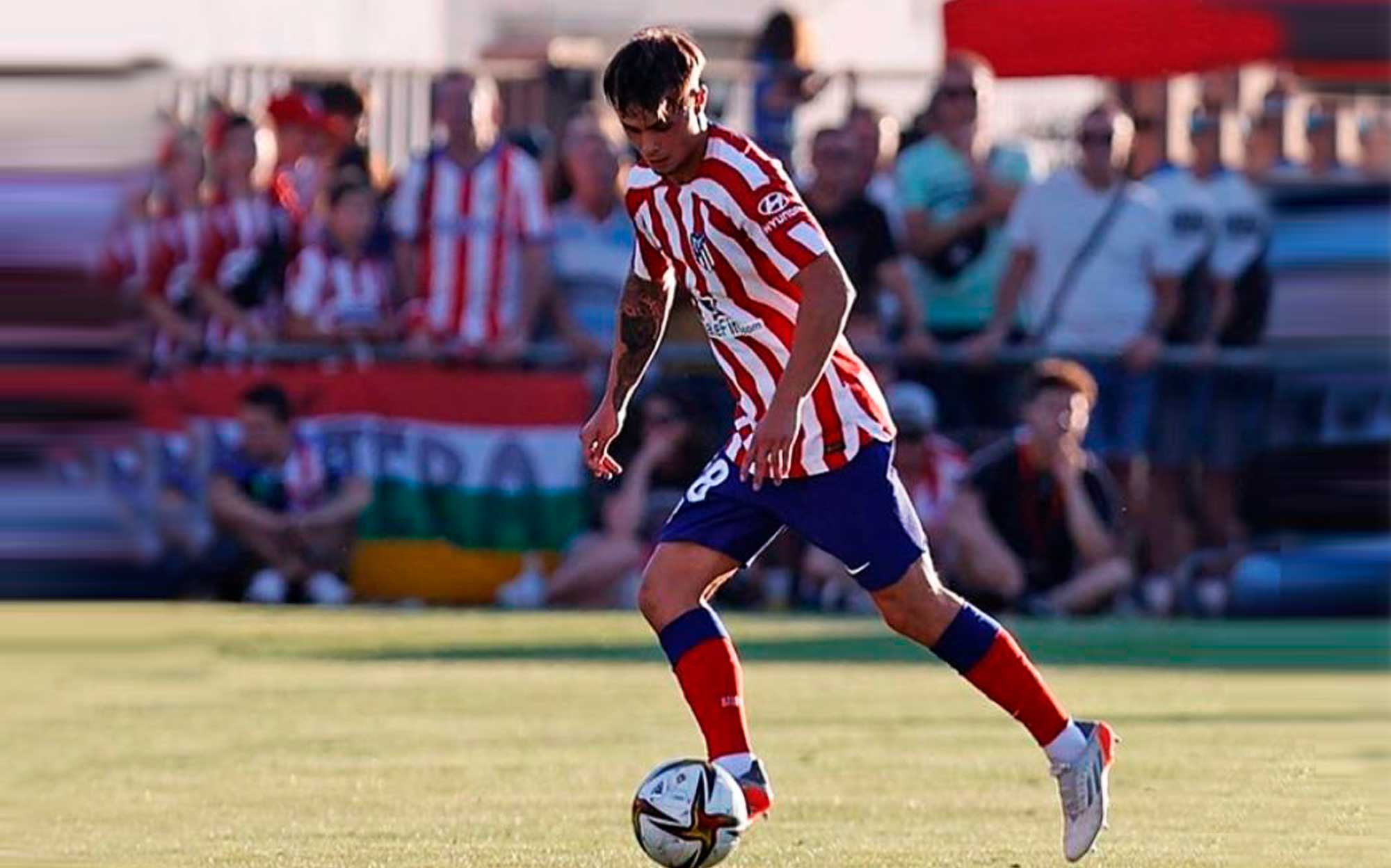 Sergio Díez en su debut con el Atlético de Madrid