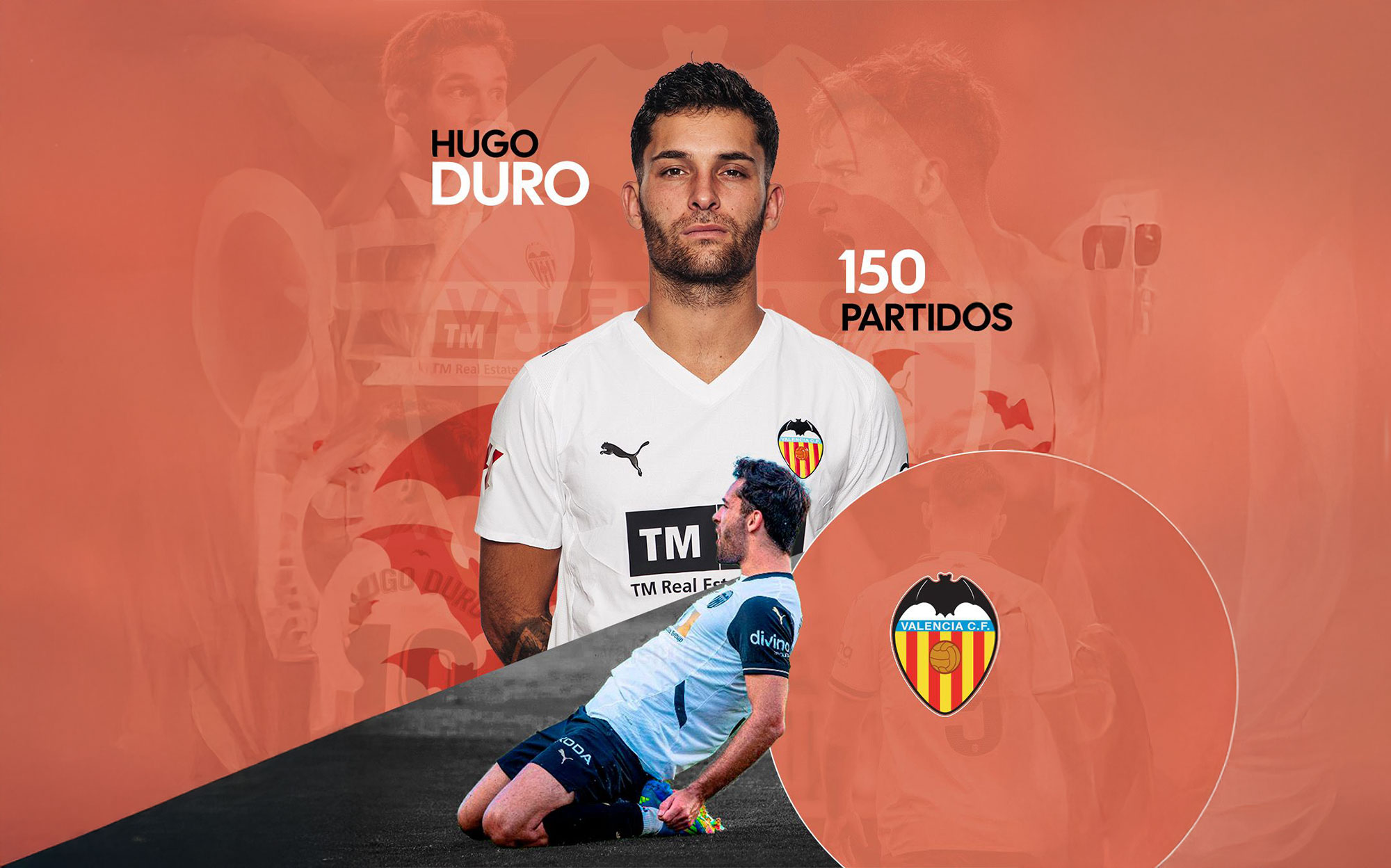 150 partidos de Hugo Duro con el Valencia CF